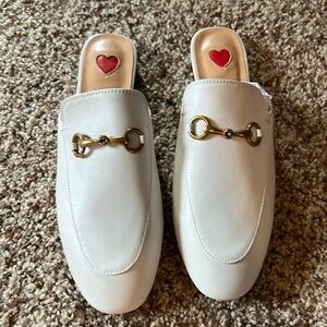 Never worn cream mule